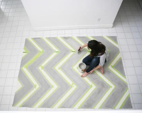 Ikea-Hack: Alfombra estilo chevron