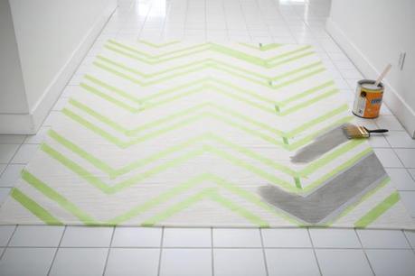 Ikea-Hack: Alfombra estilo chevron