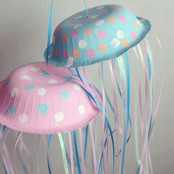 medusas de papel de colores