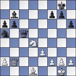 Posición después de 22. ... a6 Posición de la partida Angel Ribera contra Antonio Medina en el Torneo Regional de Ajedrez de Vic 1940