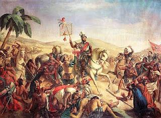 La batalla de Otumba.