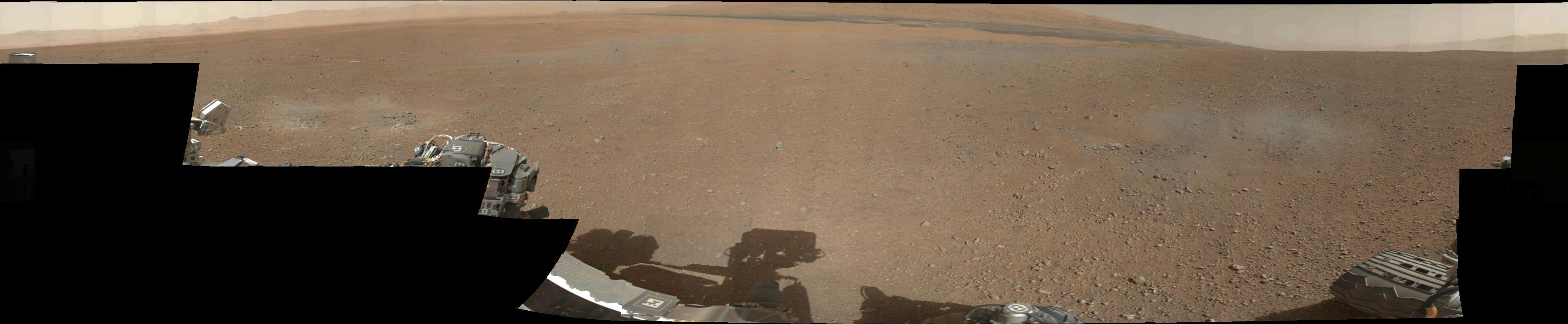 La primera panorámica de 360 grados de Curiosity a color.