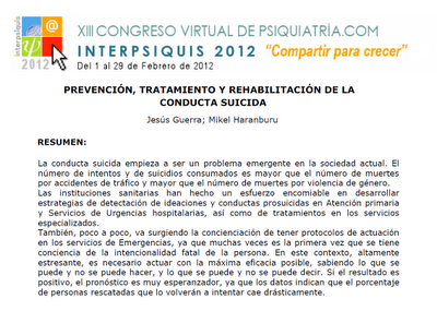 Prevención, Tratamiento y Rehabilitación de la conducta suicida - Guerra y Haranburu