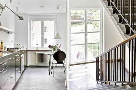 sillas eames decoración muebles de diseño decoración mecedora blanca eames decoración lámparas de diseño fotos pisos suecos estilo nórdico diseño de interiores decorar casas decoración pisos pequeños decoración escandinava decoración en blanco y negro decoración de interiores deco blog cocinas negras cocinas modernas cocinas en blanco y negro blog interiores blog decoración sueca blog decoración nórdica blog de interiorismo 