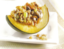 Calabazas con relleno de pan de maíz