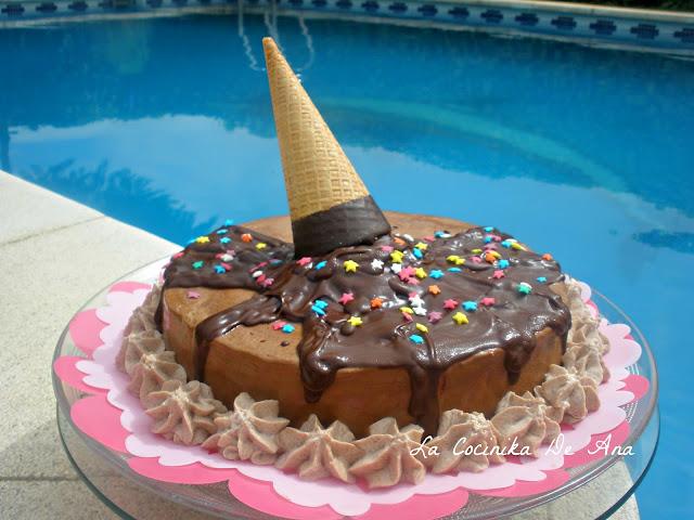 Tarta helado de chocolate