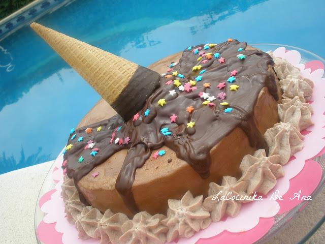 Tarta helado de chocolate