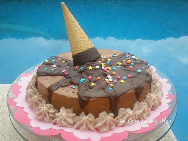 Tarta helado de chocolate