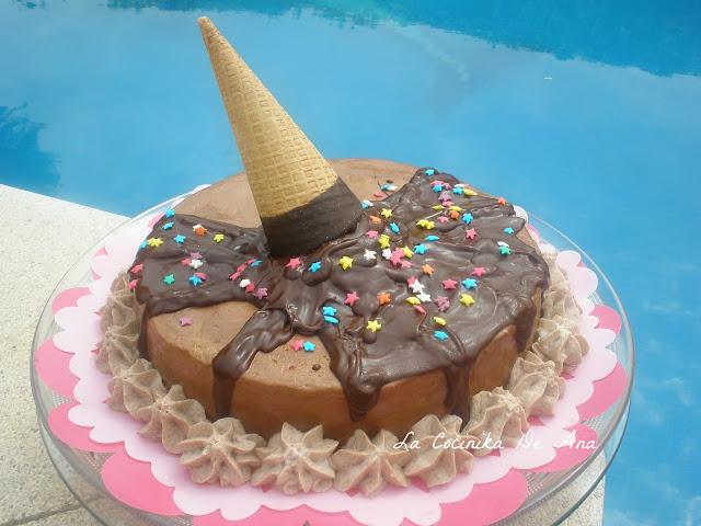 Tarta helado de chocolate