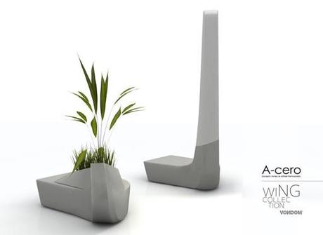 A-cero Projects Os presentamos nueva barra, lámpara y macetero para la colección Wing de VONDOM, diseñados por A-cero