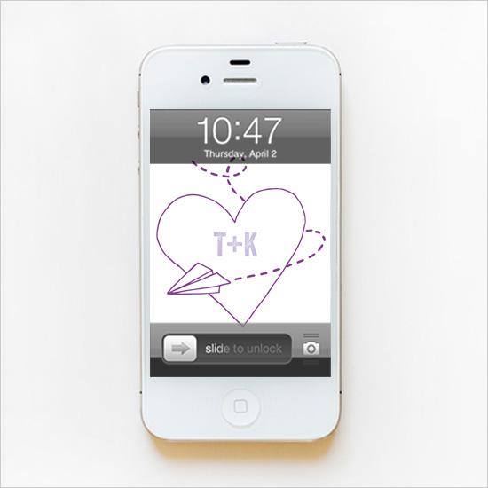 Personaliza tu móvil con el monograma de tu boda