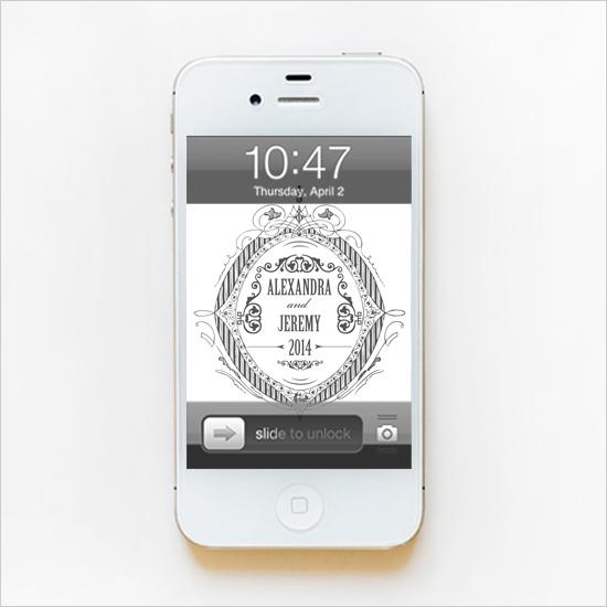 Personaliza tu móvil con el monograma de tu boda