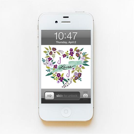 Personaliza tu móvil con el monograma de tu boda