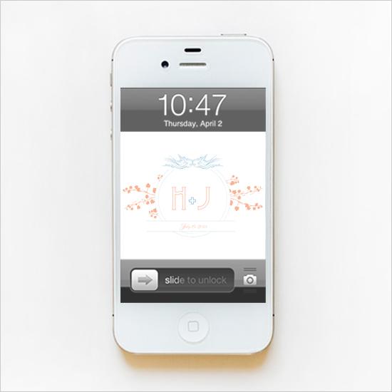 Personaliza tu móvil con el monograma de tu boda