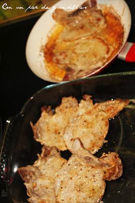 Chuletas de lomo al Oporto