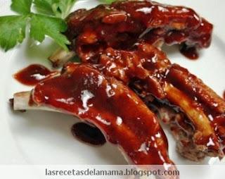 Receta de Costillas de cerdo con salsa barbacoa