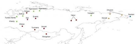 Localización de las poblaciones siberianas estudiadas (Nature) Localización de las poblaciones siberianas estudiadas (Nature)