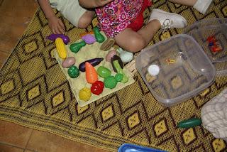 Repasando los nombres de verduras y animales