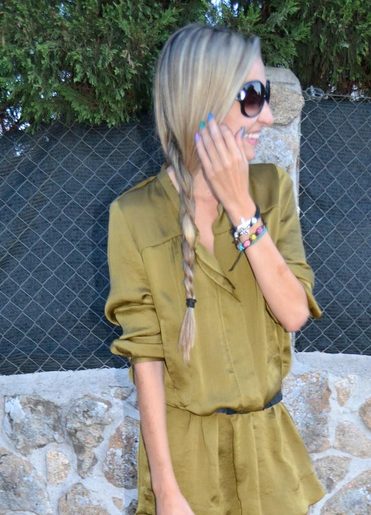 Olive green dress
