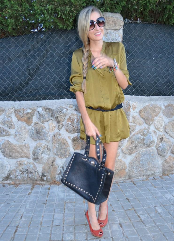 Olive green dress