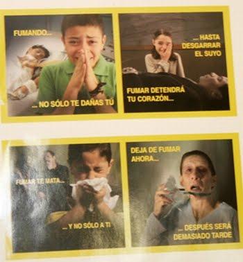Los incómodos mensajes en las cajetillas de cigarros
