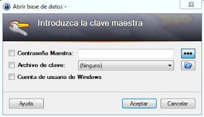 keepass clave maestra
