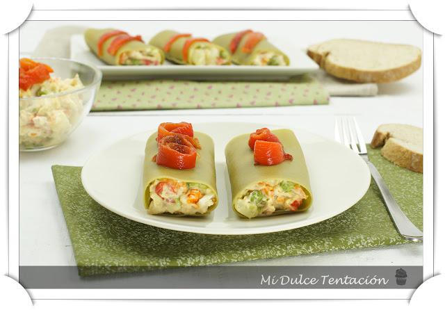 Canelones de Ensaladilla Rusa