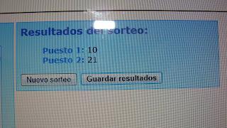 Y LOS GANADORES DEL SORTEO DE LA COCINA DE ANI SON...................