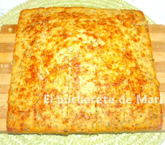 PAN DE MAÍZ CON CEBOLLINO Y PARMESANO