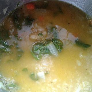 Arroz con manzana, zanahoria y acelgas