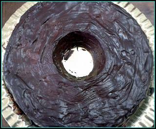 Tarta de chocolate con arándanos, sin leche ni huevos