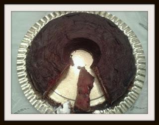 Tarta de chocolate con arándanos, sin leche ni huevos