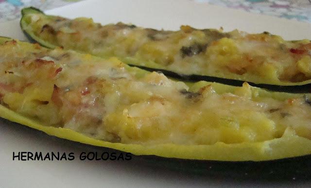 CALABACIN RELLENO DE BACON Y ROQUEFORT