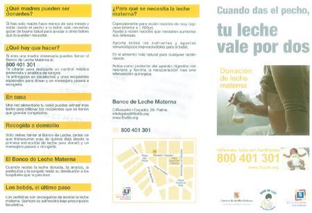 ¿Cómo es la donante de leche materna en España? Folleto informativo sobre donación de leche materna en las Islas Baleares