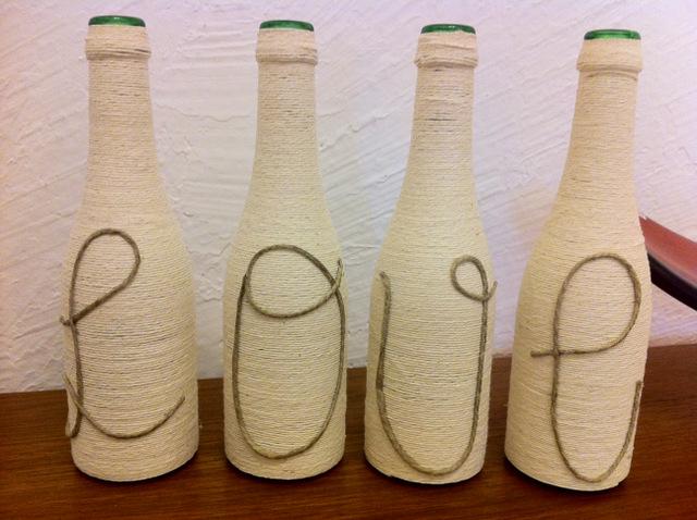 Mis jarrones con botellas recicladas