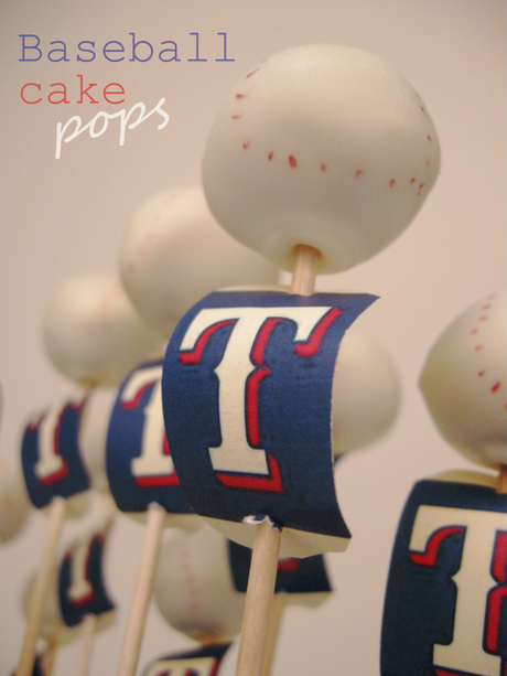 Baseball cake pops