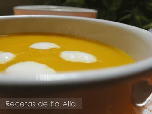 Crema fría de zanahoria y naranja