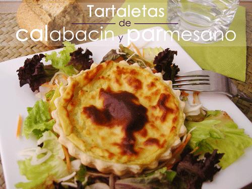 Tartaletas de calabacín y parmesano