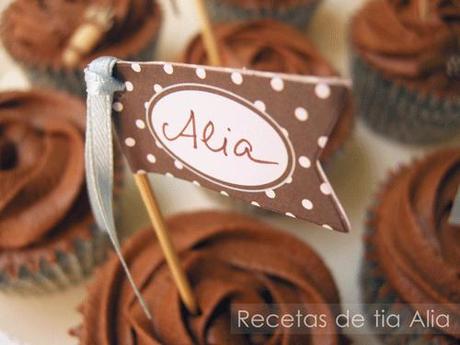 Cupcakes de vainilla con buttercream de trufa