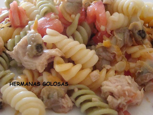ENSALADA DE PASTA CON ATÚN Y BERBERECHOS