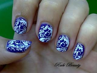 Nail Art | Review & Stamping tutorial: Purple Leaves