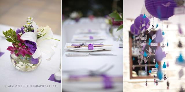 Algo azul... Una boda con inspiración japonesa