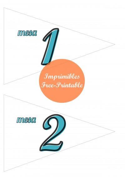 Free Printable. Table number