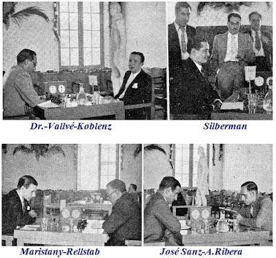 Las partidas de ajedrez Dr. Vallvé-Koblenz, Maristany-Rellstab, José Sanz-Ángel Ribera y Silberman