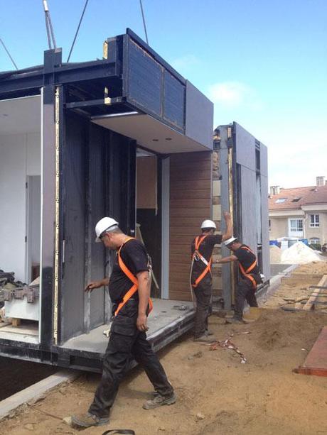 Montaje de la vivienda A-cero Tech entregada el 22 de Agosto en Oleiros, A Coruña!