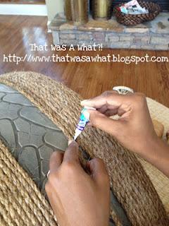 La transformación de un caucho a una mesa excepcional para combinar con unos muebles de Rathan