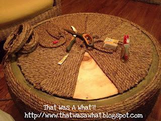 La transformación de un caucho a una mesa excepcional para combinar con unos muebles de Rathan