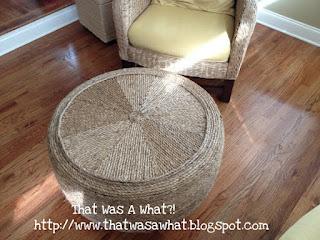 La transformación de un caucho a una mesa excepcional para combinar con unos muebles de Rathan