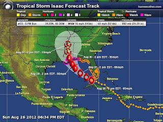 La tormenta tropical Isaac se dirige hacia Florida