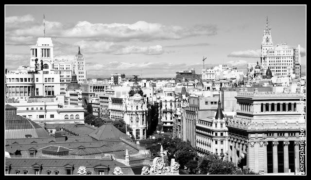 Vista de Madrid desde mirador del Palacio de Cibeles